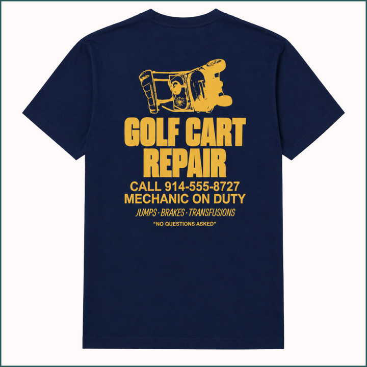 Golf Cart Repair T-Shirt - Navy