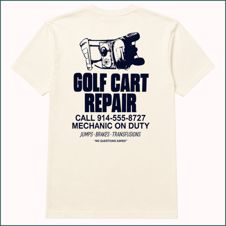 Golf Cart Repair T-Shirt - Ivory