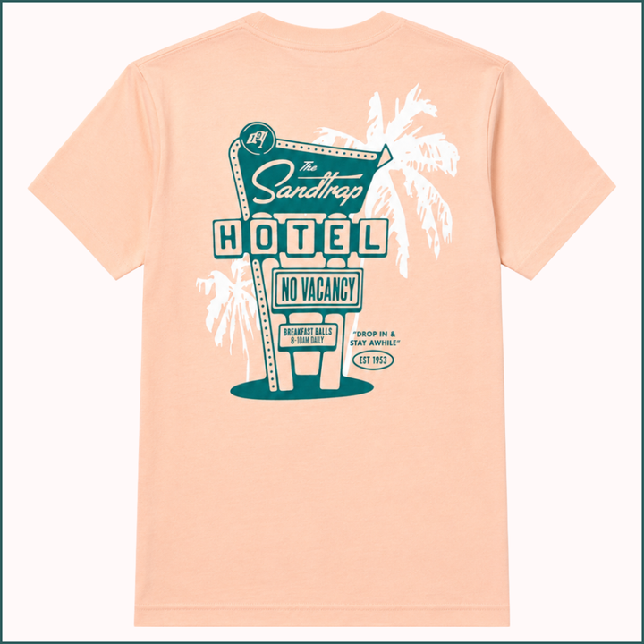 Sandtrap Hotel T-Shirt - Peachy